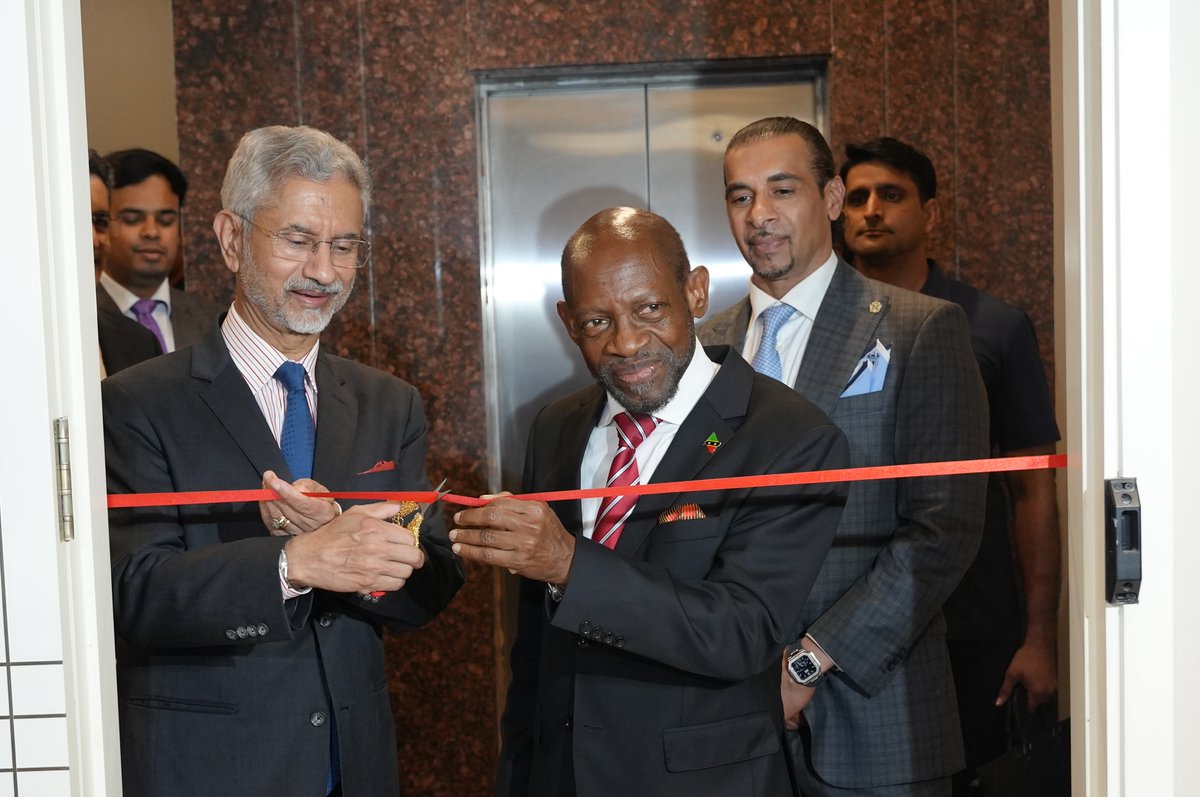 Opening of the Saint Kitts and Nevis High Commission in New Delhi, with Gurdip Dev Bath looking on